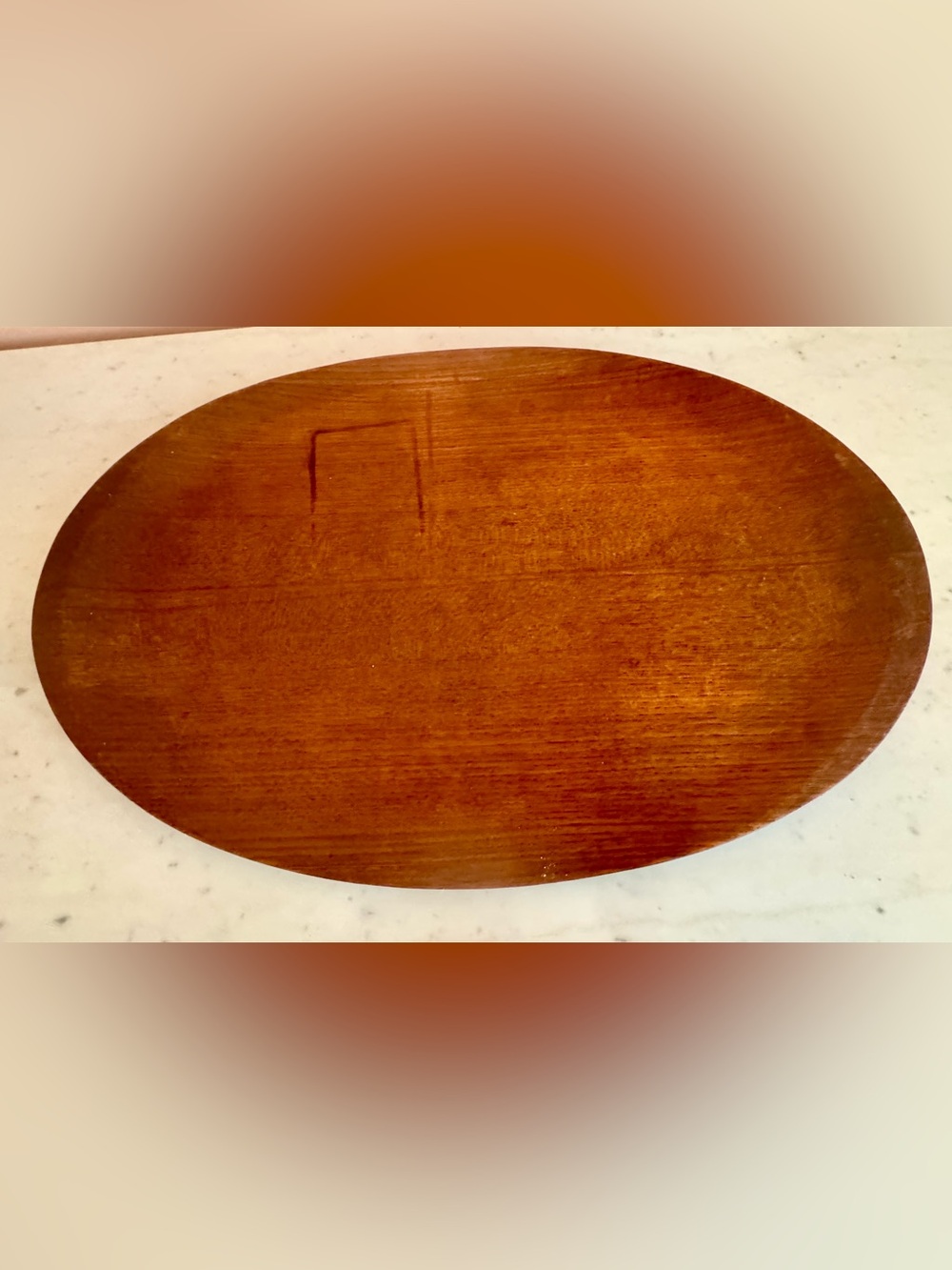 Vintage MCM Oval Teak Bentwood Tray,  Shigemichi Aomine for NCC Japan